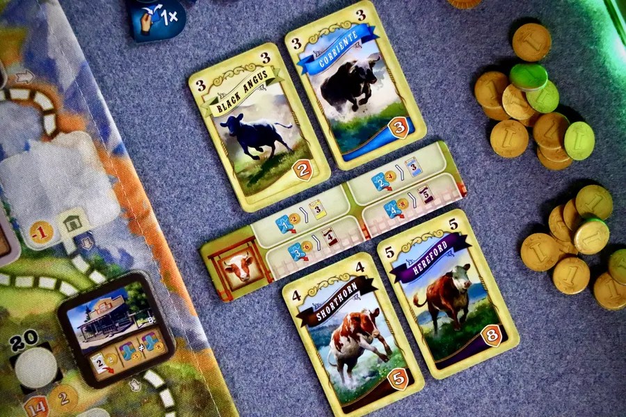 Great Western Trail: El Paso Board Game – Cattle Trading Strategy For 1-4 Players, Compact Travel Edition